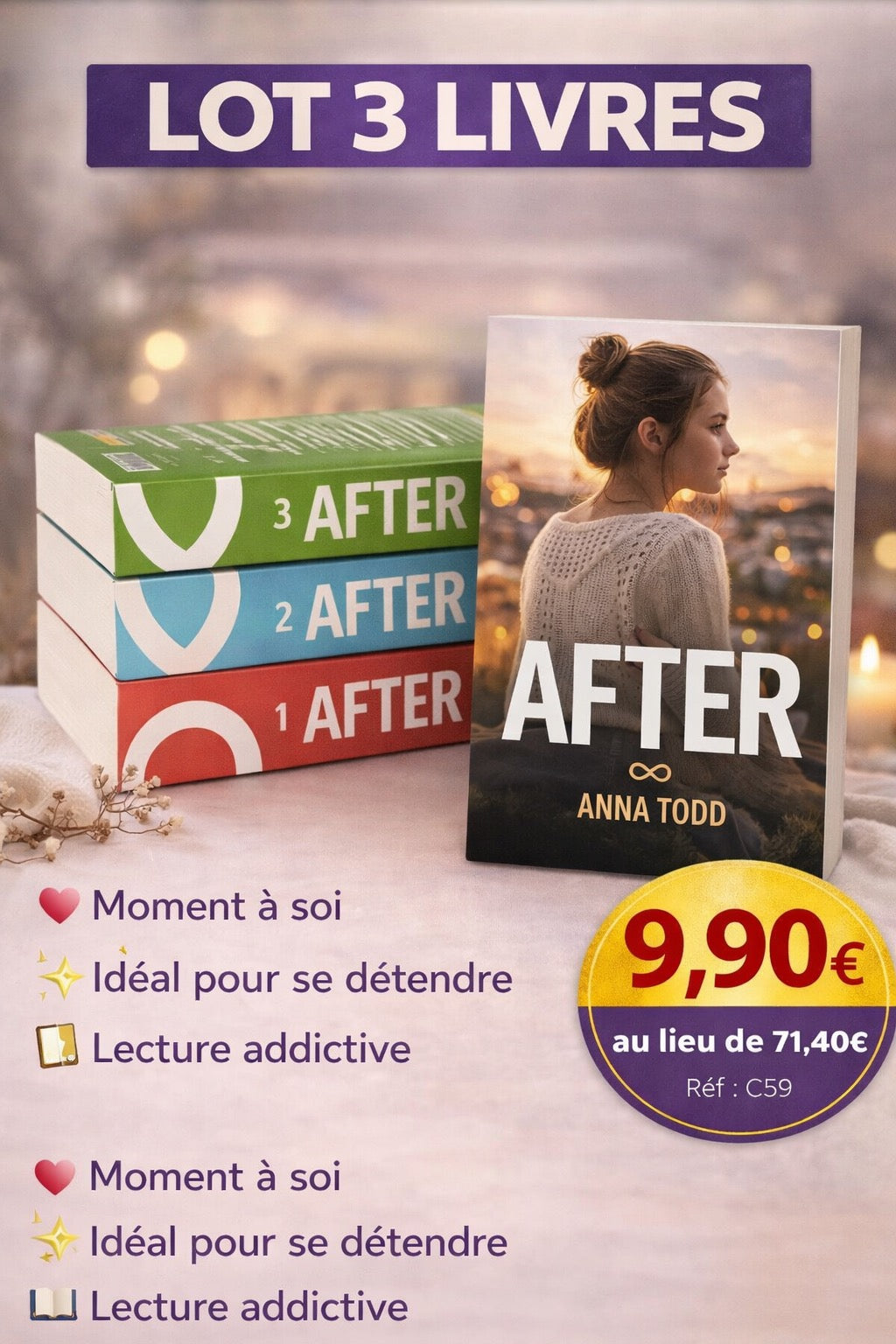 LOT 3 livres AFTER – Anna Todd 📚 Saisons 1, 2 & 3