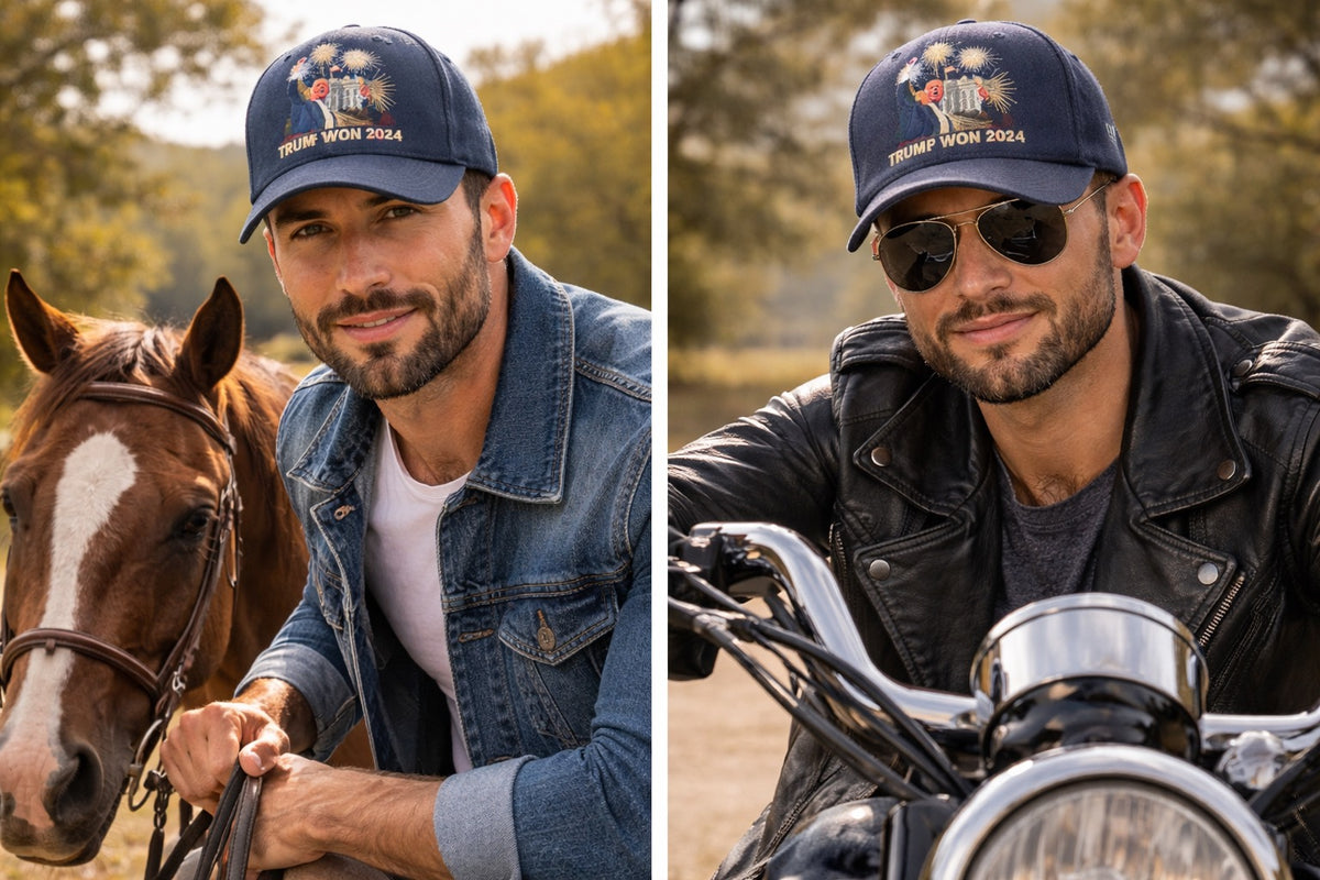 CASQUETTE GRISE « TRUMP WON 2024 » – STYLE VINTAGE AMÉRICAIN