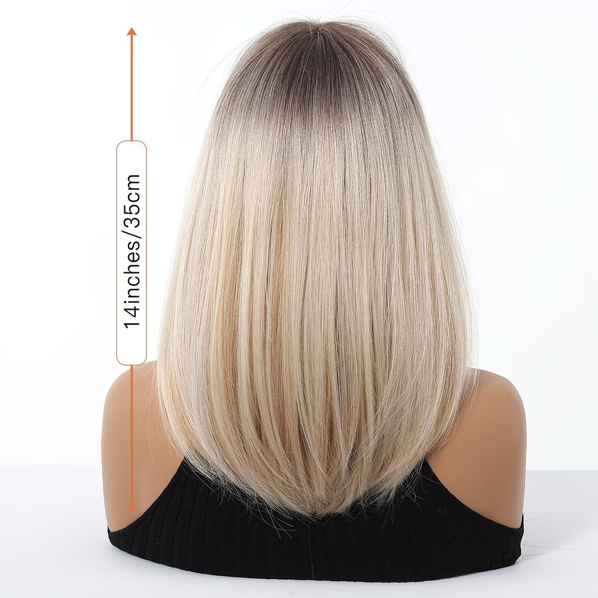 Long two-tone blonde/brown wig