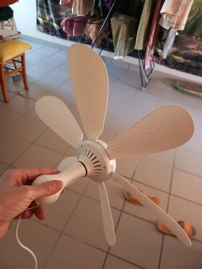 🌬️ Ventilateur USB Suspendu 6 Pales – Ultra Silencieux – Alimentation USB – Camping, Maison, Chambre &amp; Bureau