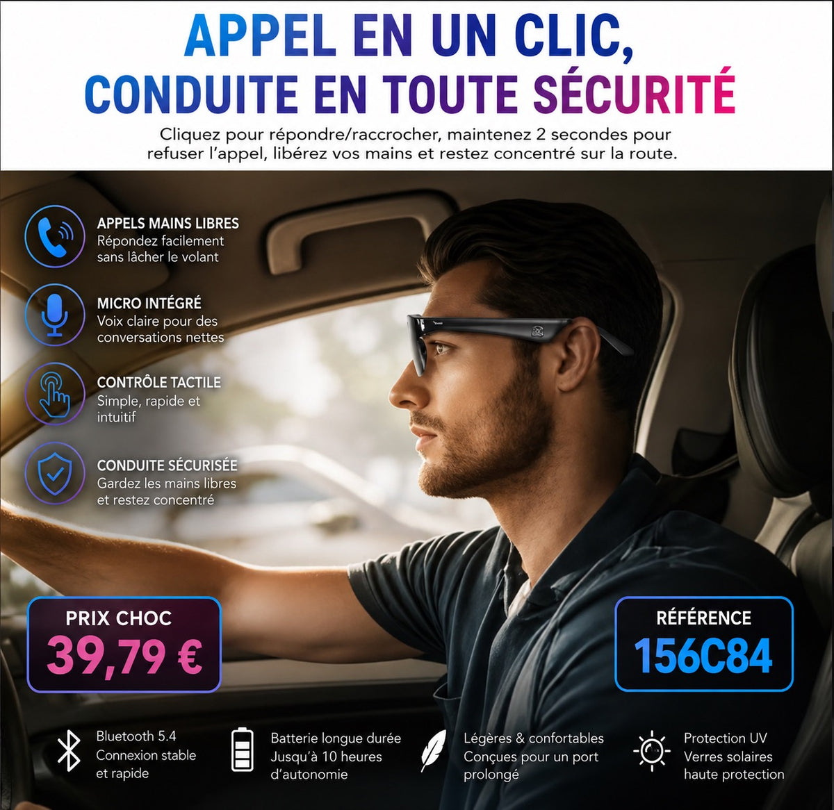 😎 LUNETTES INTELLIGENTES BLUETOOTH IA 2026