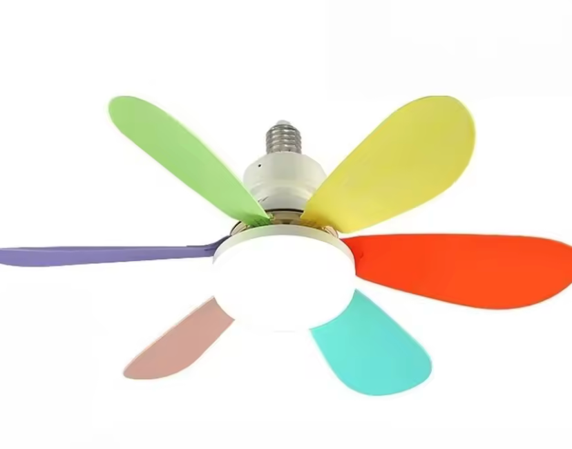Ventilateur de Plafond LED avec Télécommande — Silencieux, 6 Pales, 3 Vitesses