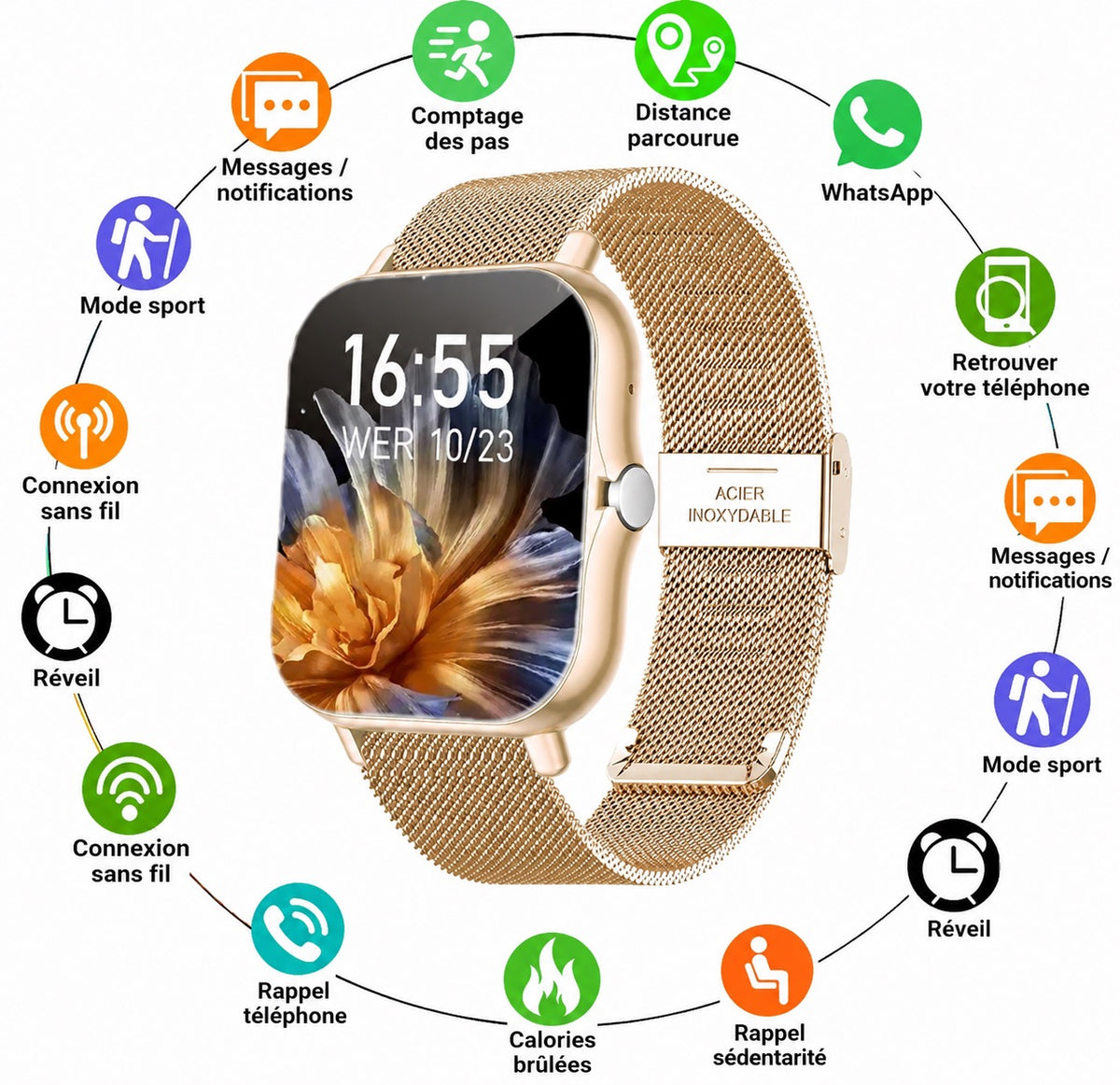 MONTRE CONNECTÉE ERUN – ÉLÉGANCE & TECHNOLOGIE