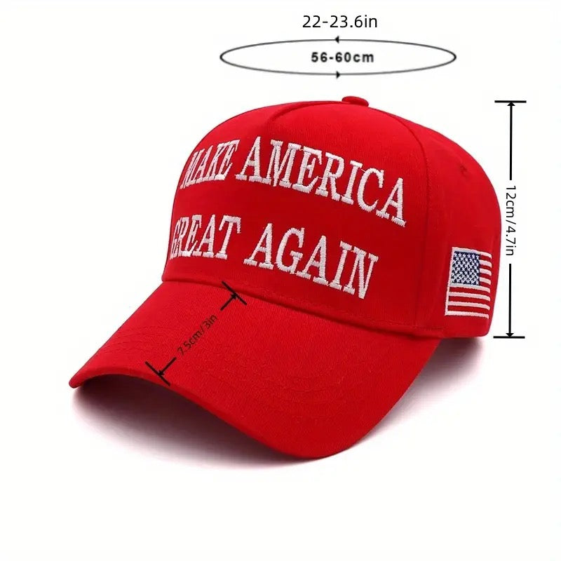 Casquette TRUMP – Rouge brodée 🇺🇸