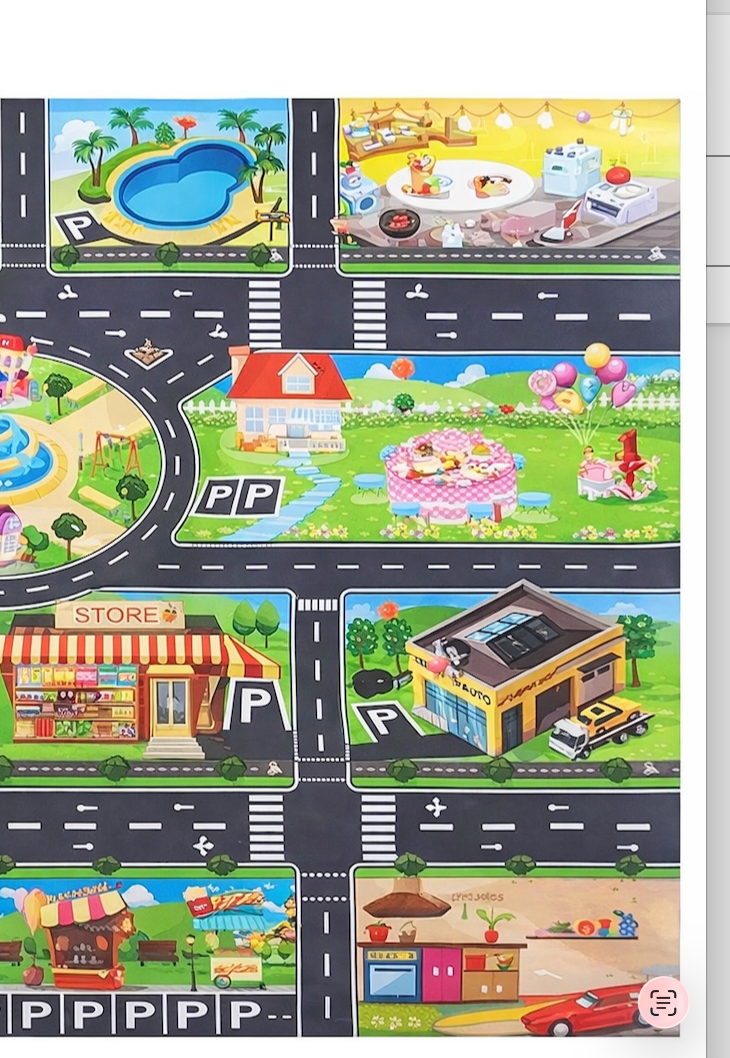 Tapis pour circuit de voitures enfants