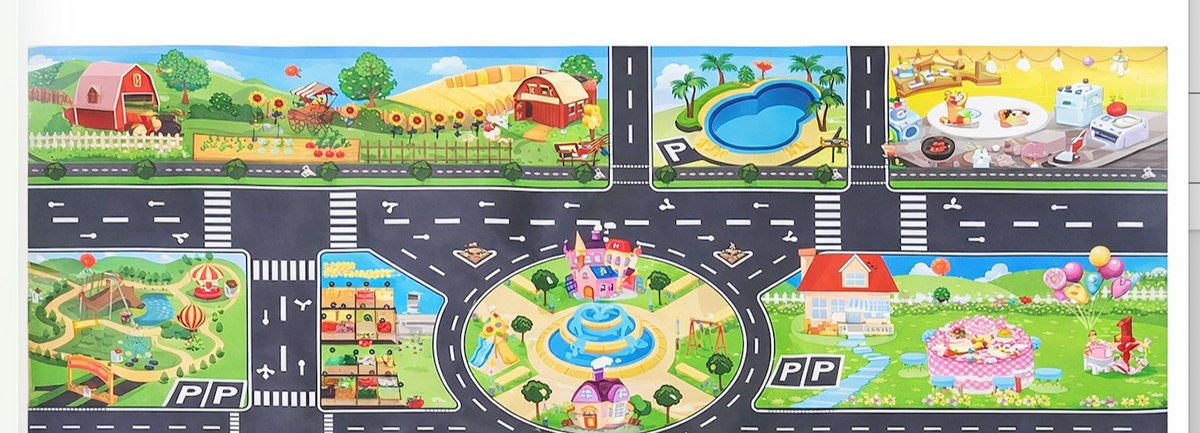 Tapis pour circuit de voitures enfants