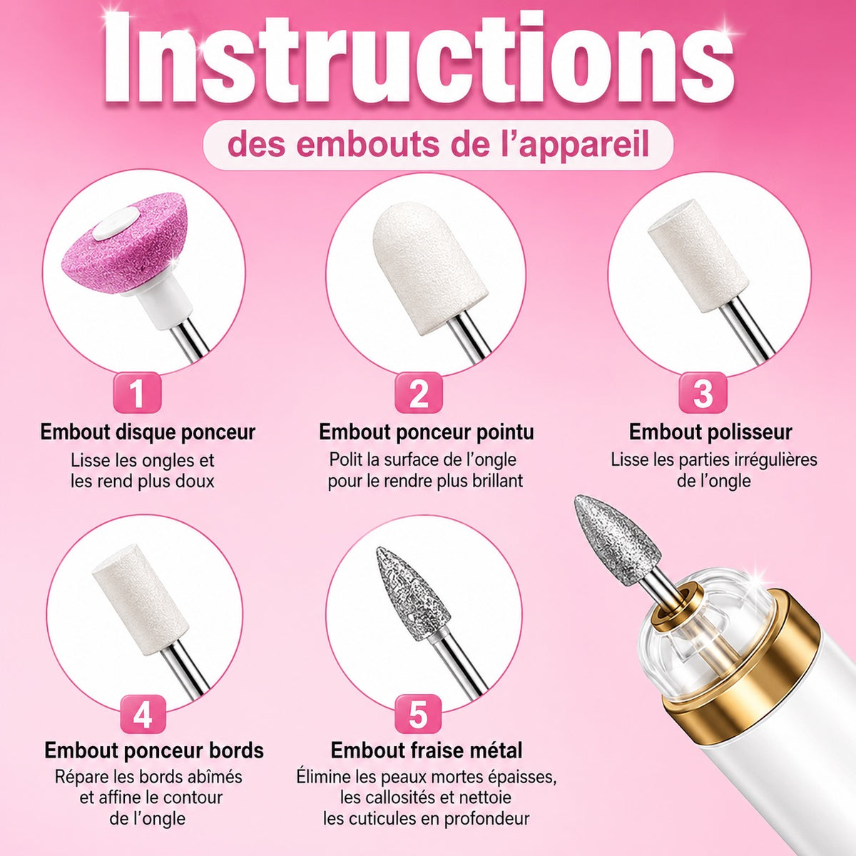 ✨ LIME À ONGLES ÉLECTRIQUE PROFESSIONNELLE USB ✨