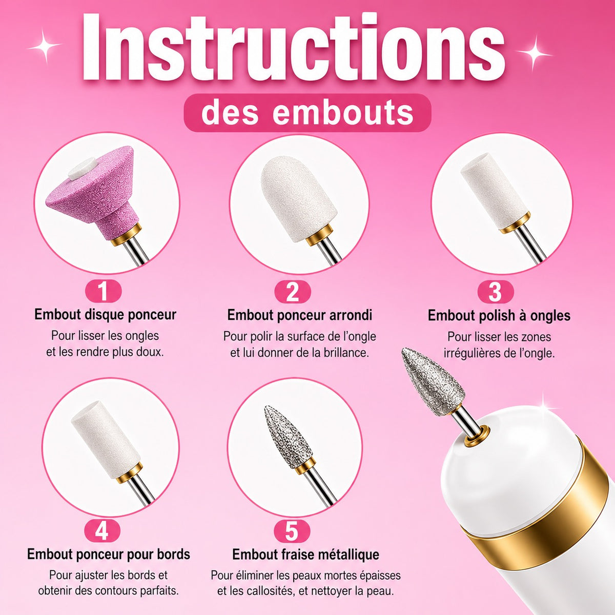 ✨ LIME À ONGLES ÉLECTRIQUE PROFESSIONNELLE USB ✨