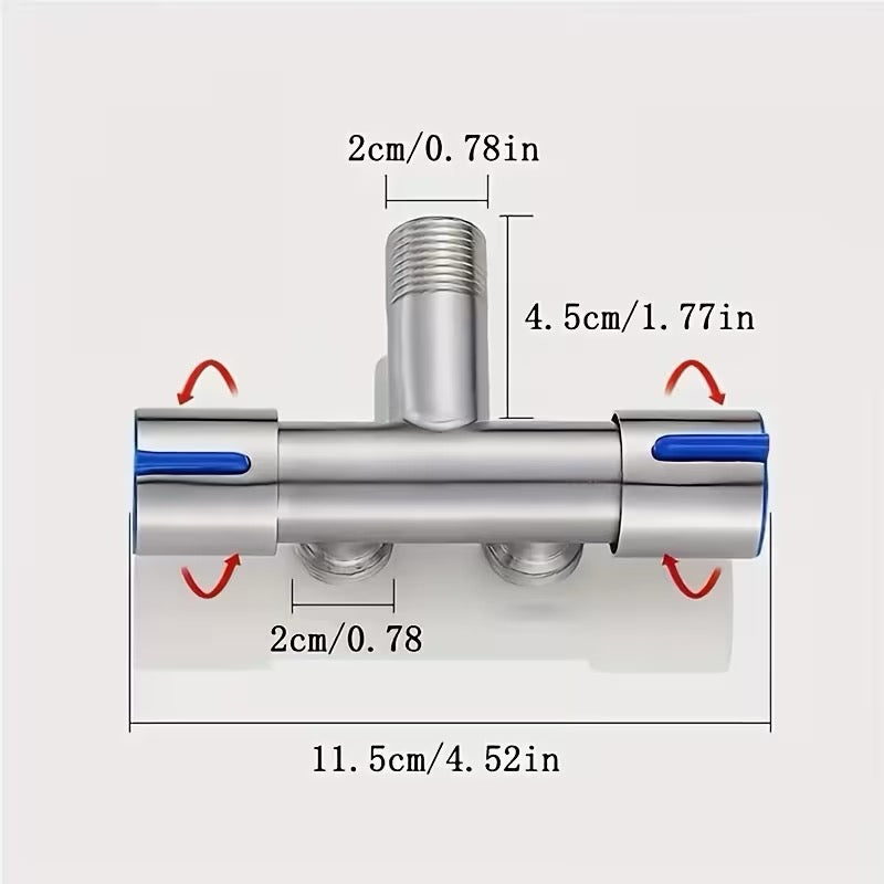 VANNE DE DÉRIVATION DOUBLE SORTIE EN ACIER INOXYDABLE