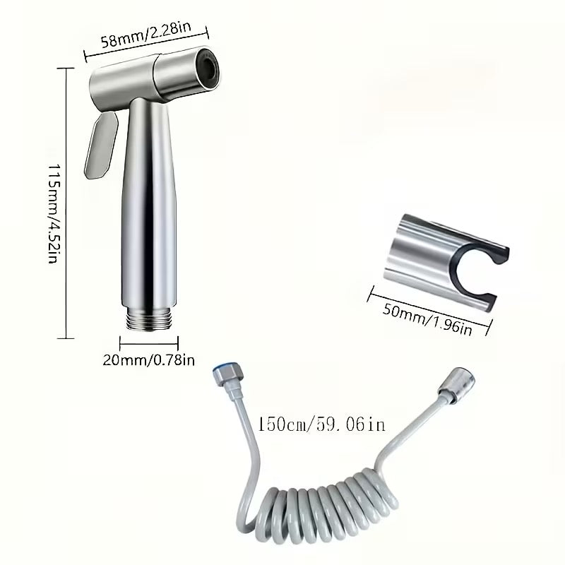 🚿 Douchette WC Pressurisée Grise – Hygiène, Nettoyage et Polyvalence !