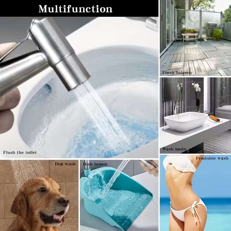 🚿 Douchette WC Pressurisée Grise – Hygiène, Nettoyage et Polyvalence !