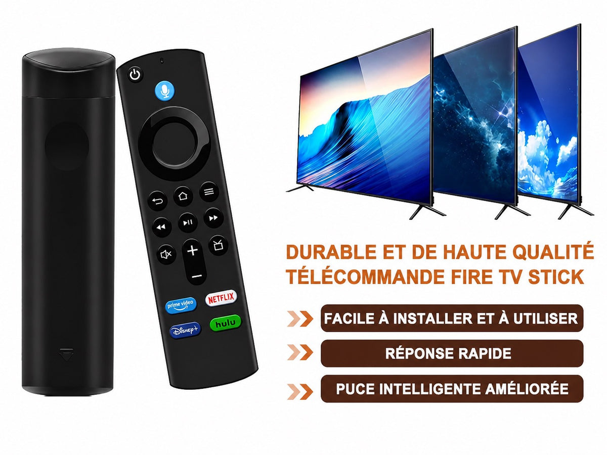 TÉLÉCOMMANDE VOCALE FIRE TV – RAPIDE &amp; COMPATIBLE