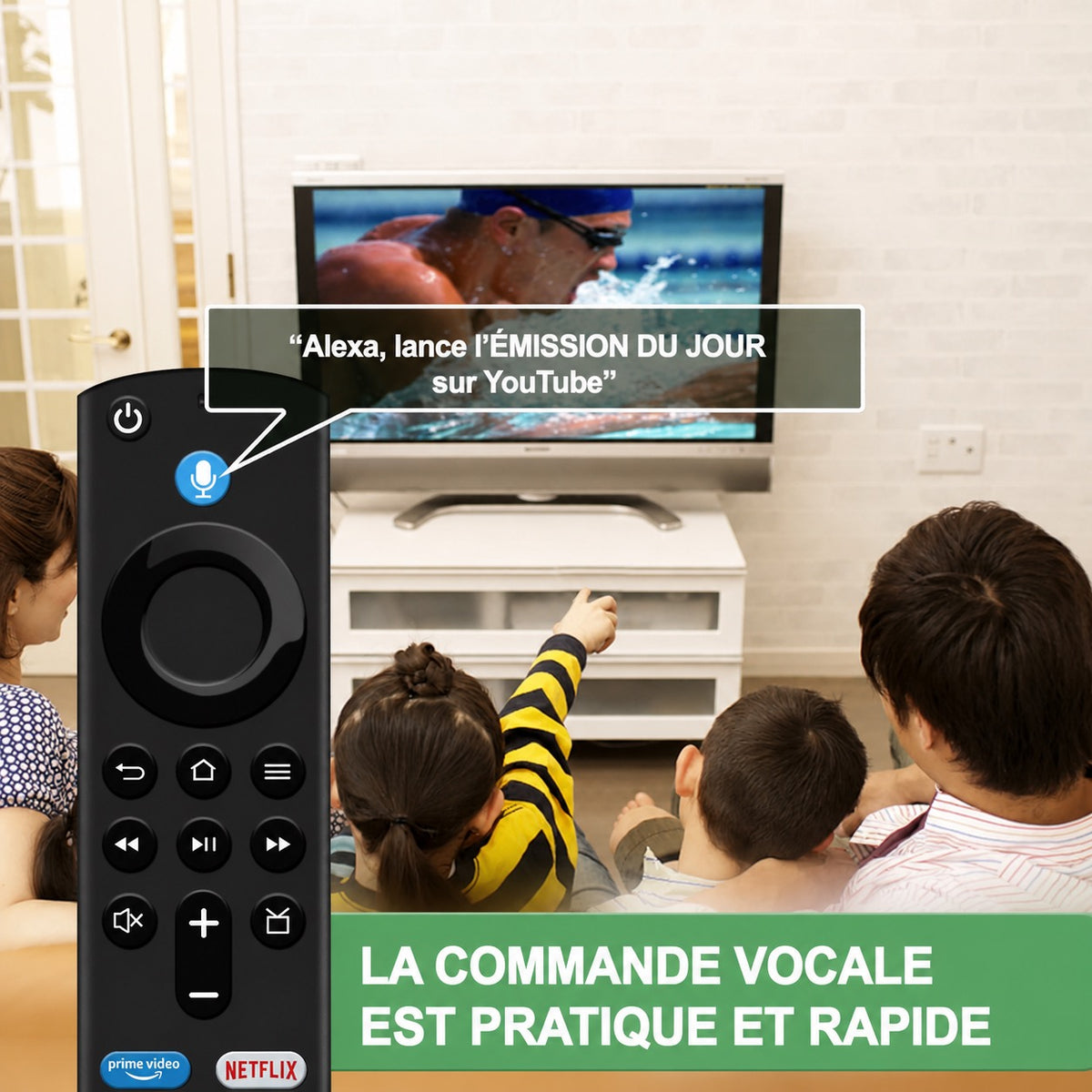 TÉLÉCOMMANDE VOCALE FIRE TV – RAPIDE &amp; COMPATIBLE