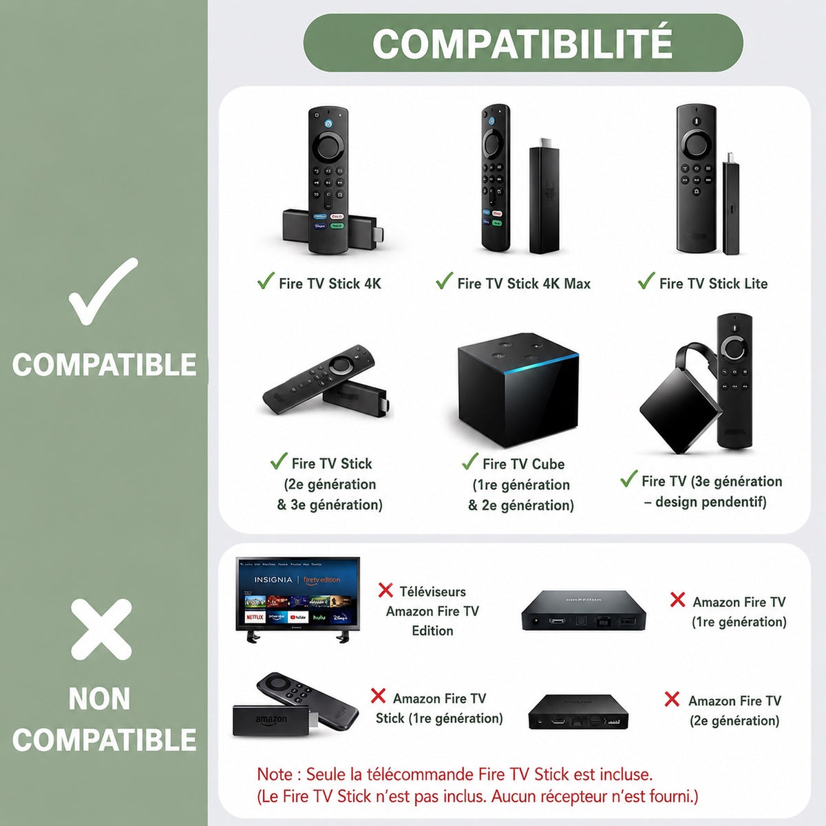 TÉLÉCOMMANDE VOCALE FIRE TV – RAPIDE &amp; COMPATIBLE