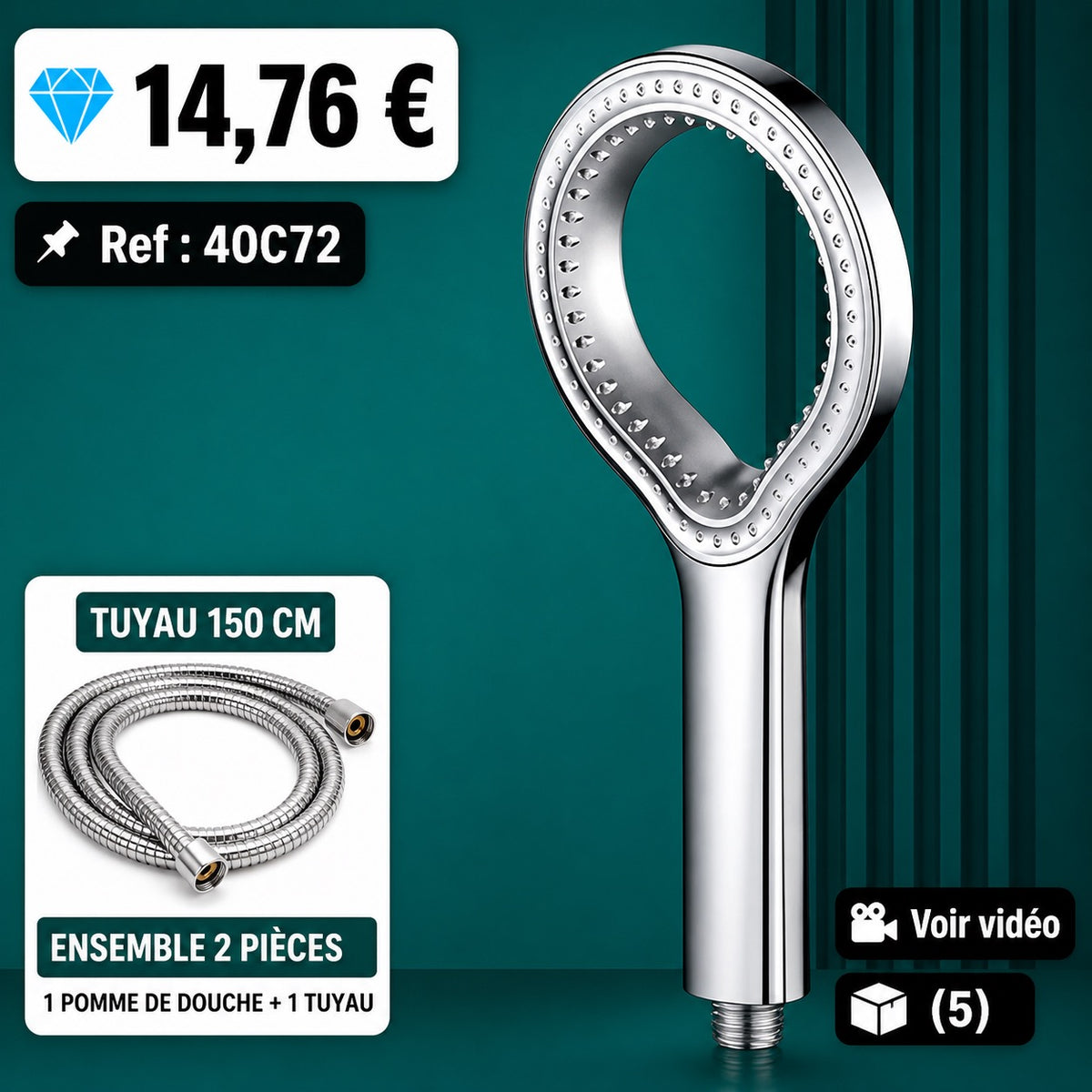 POMME DE DOUCHE HAUTE PRESSION