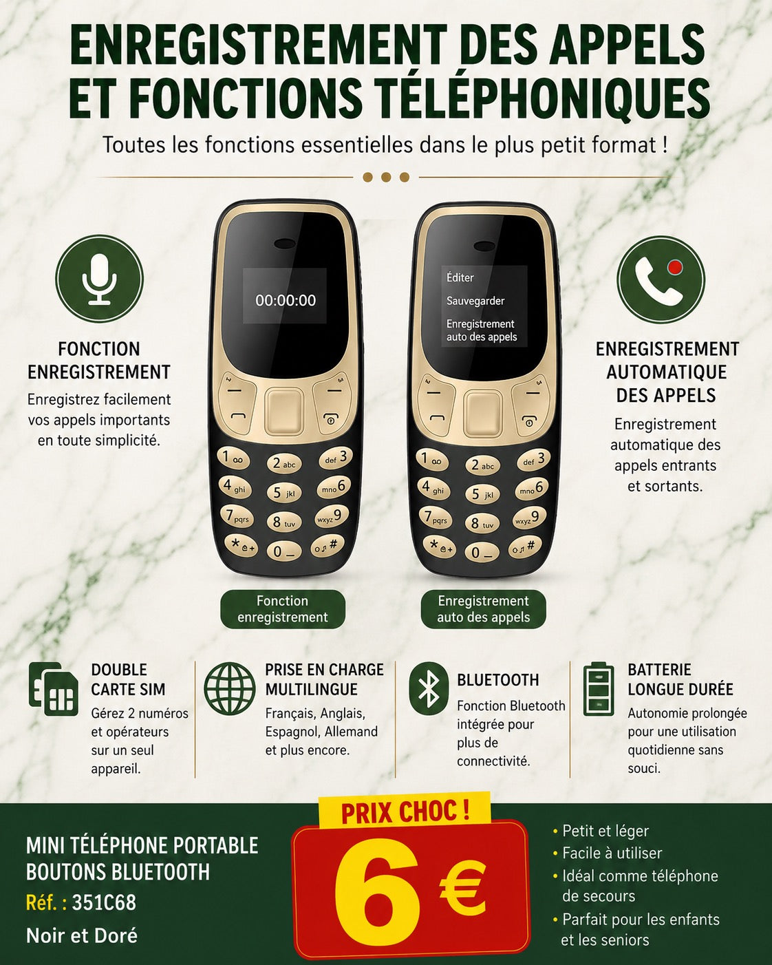 Le plus petit téléphone du monde