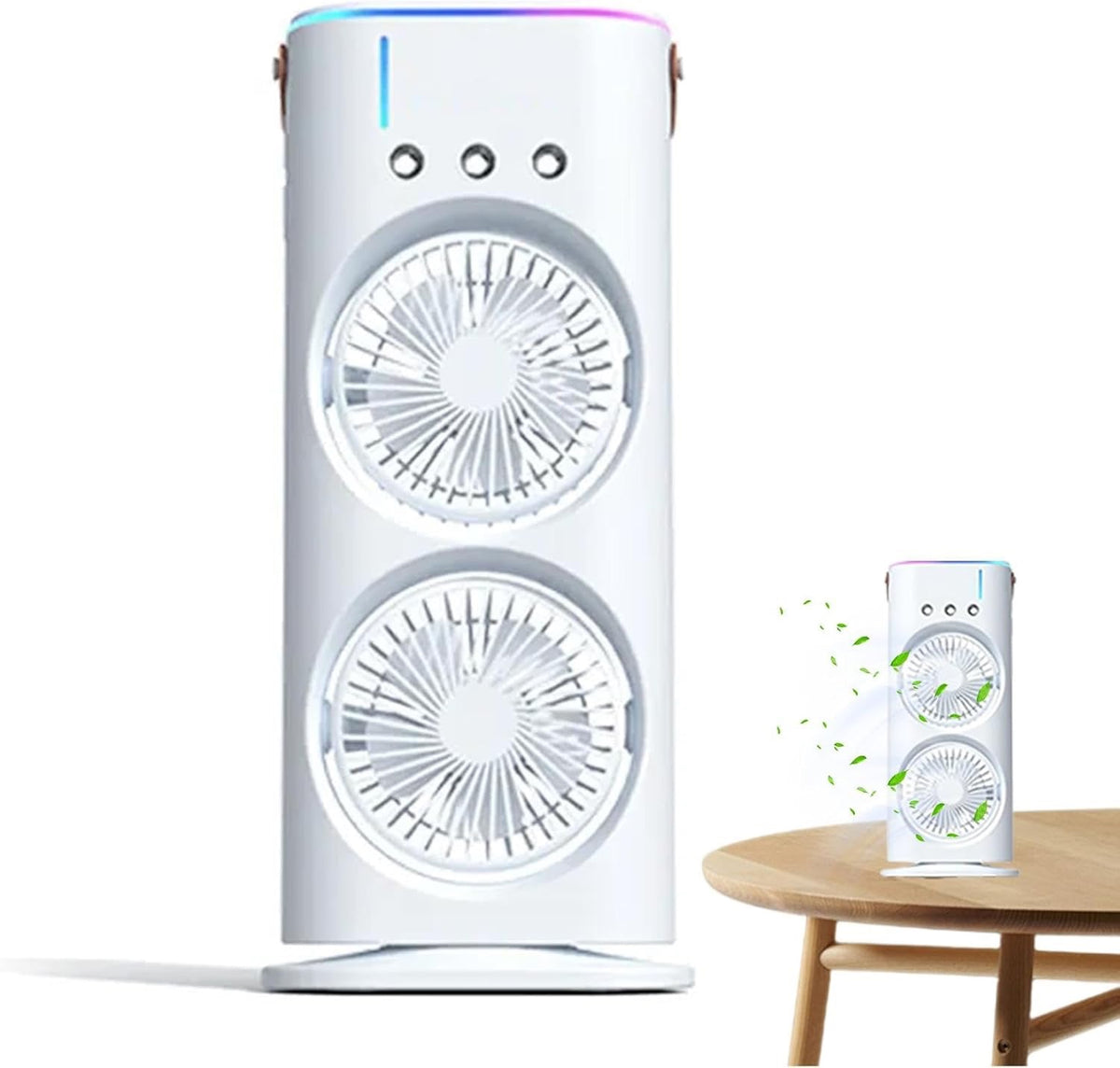 VENTILATEUR BRUMISATEUR DOUBLE TURBINE USB