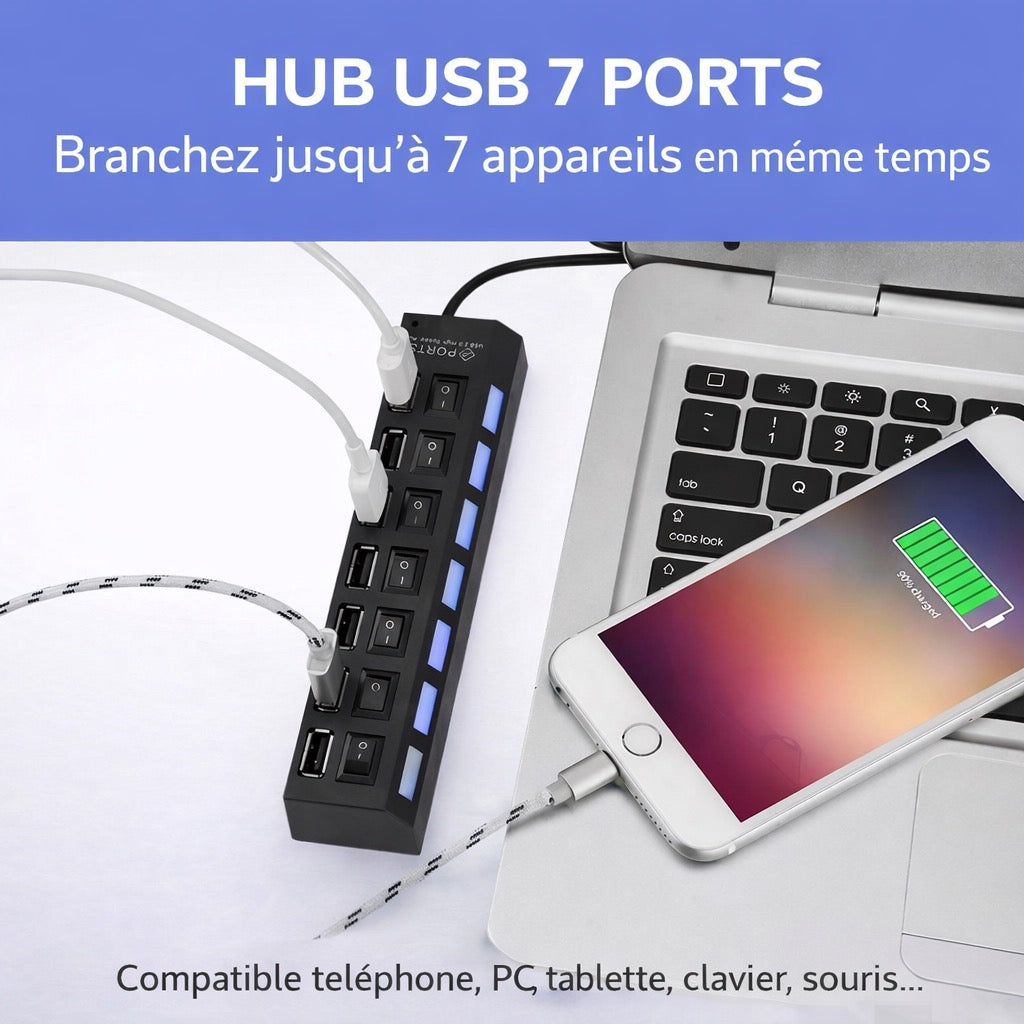 Hub USB 7 ports