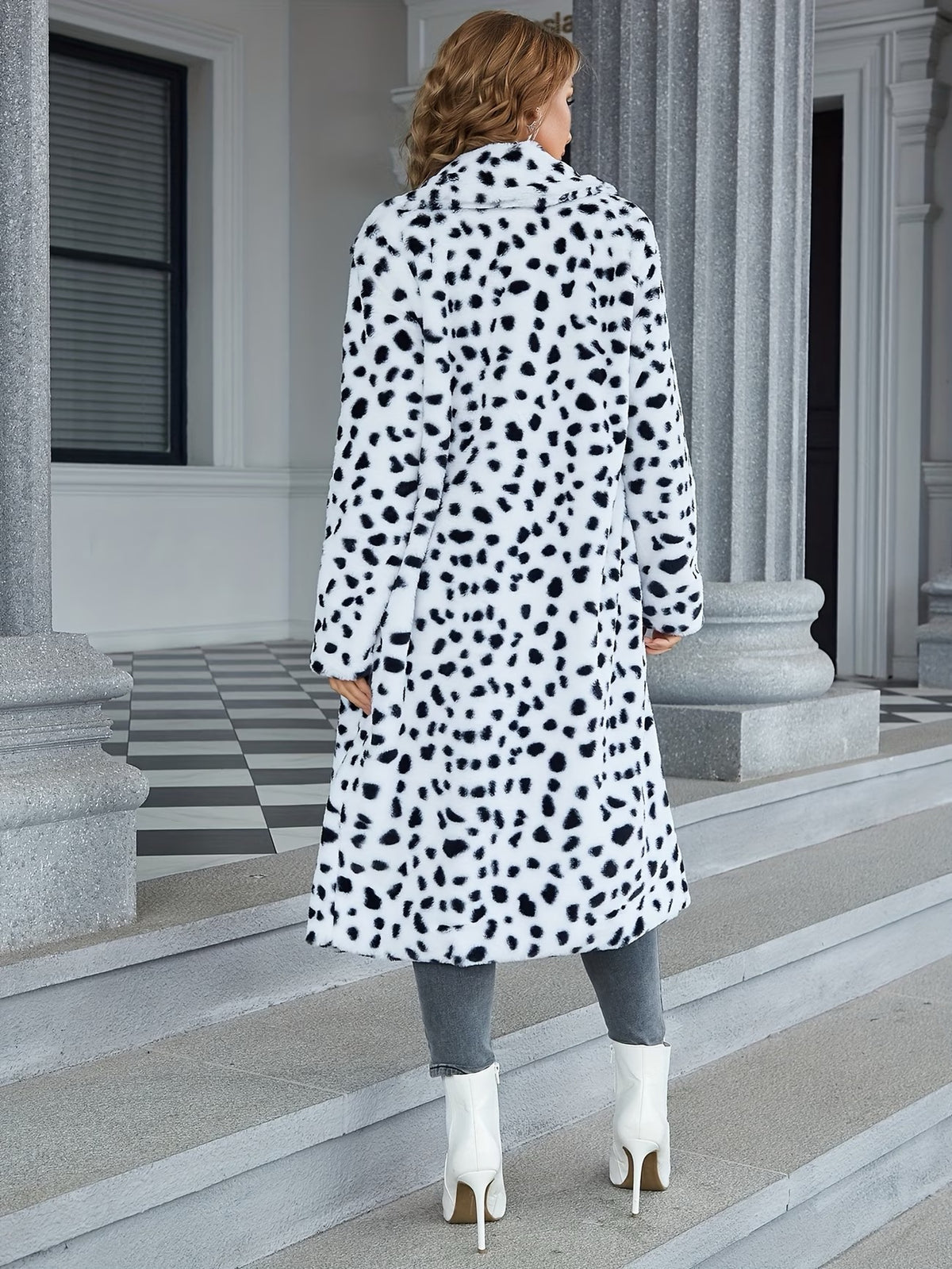 Manteau Long Imprimé Léopard – Fausse Fourrure Style Cowgirl Chic