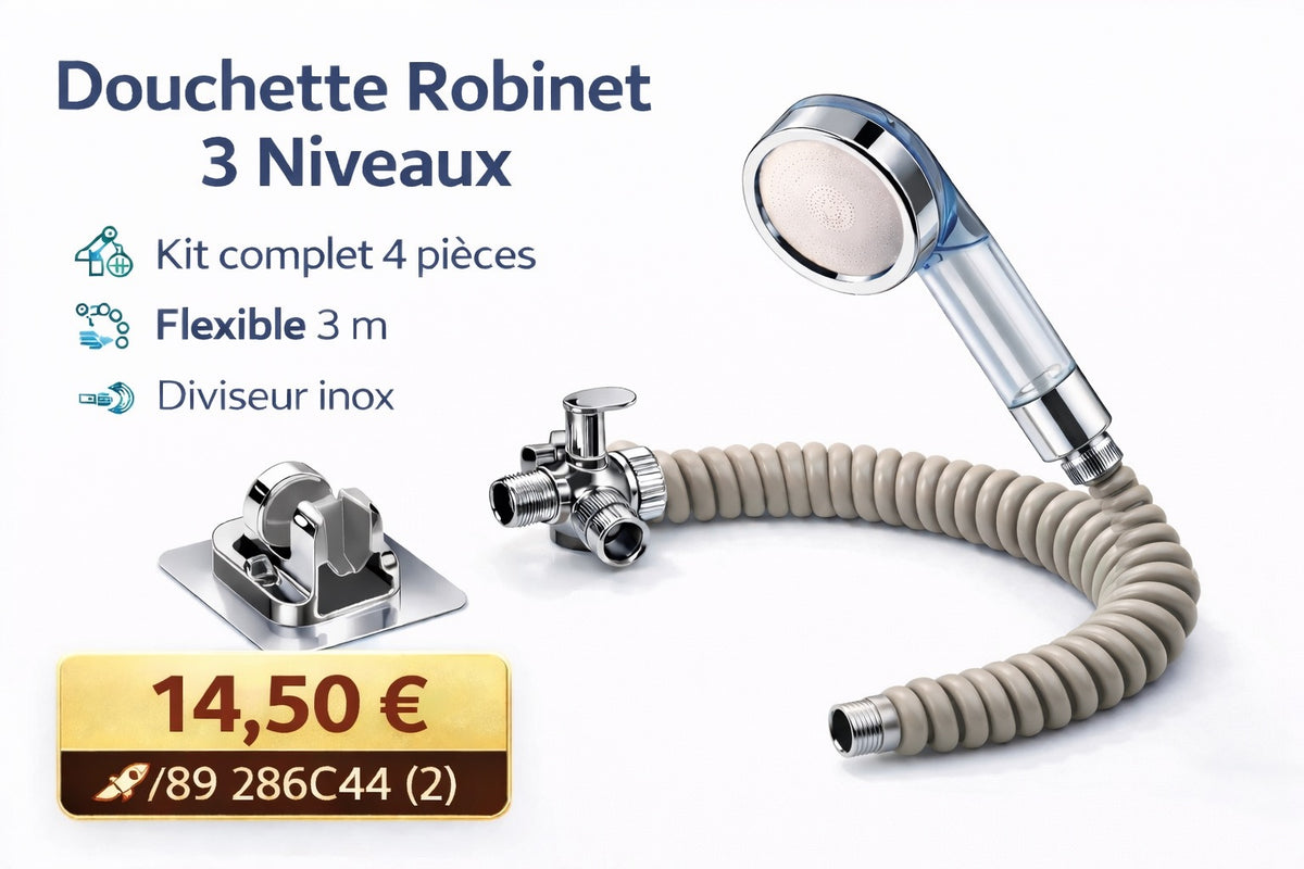 Douchette kit complet 4 pièces