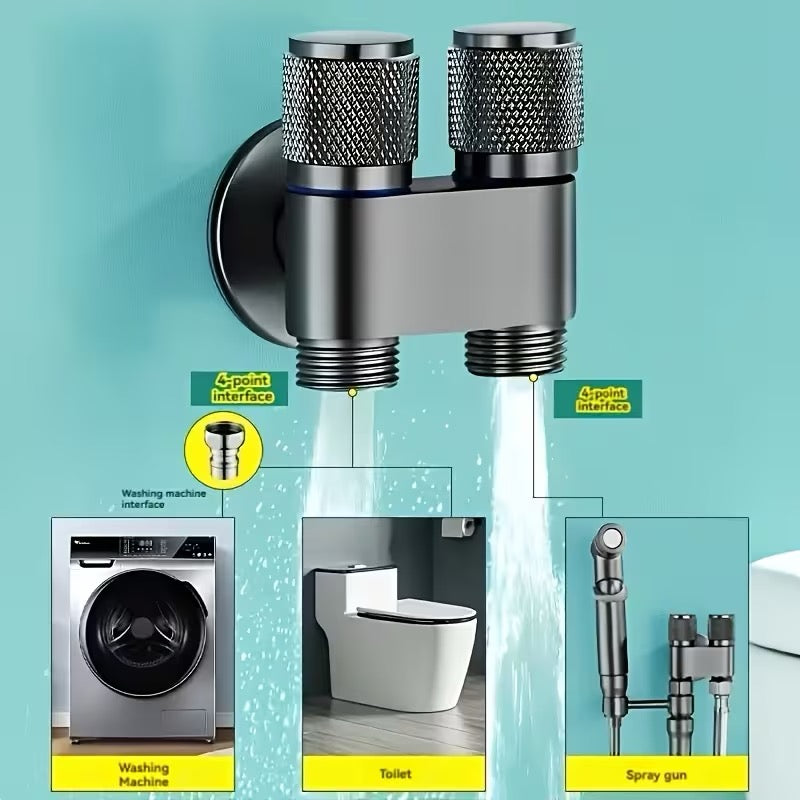 🚿 DOUCHETTE WC MULTIFONCTION 2 EN 1 NOIRE – ROBINET DOUBLE SORTIE –