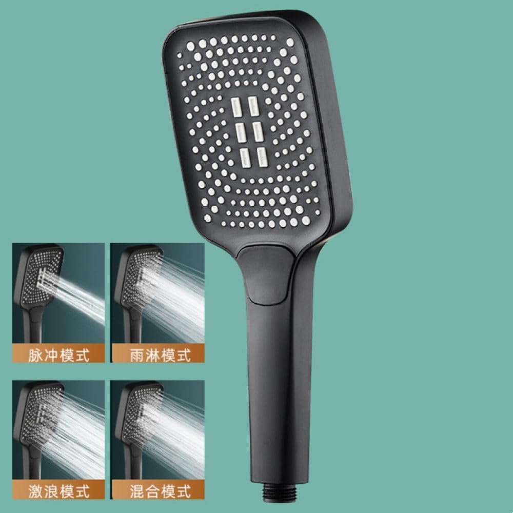 Pomme de Douche Haute Pression 4 Modes – Noir ou Argent