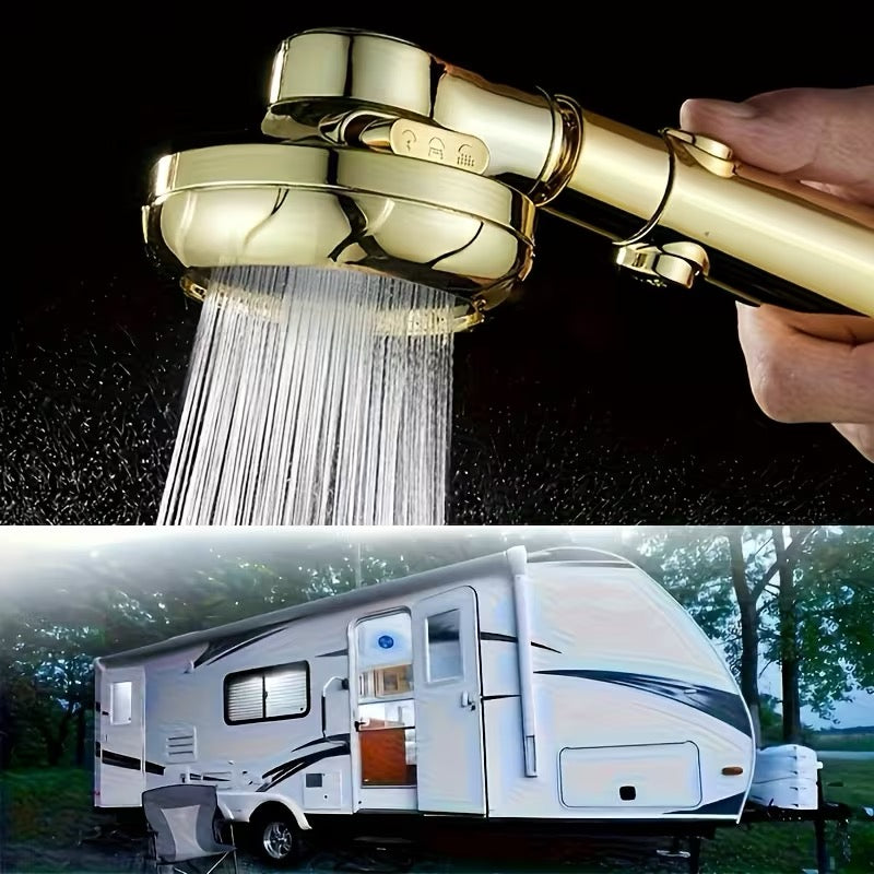 Douchette OR Haute Pression – 3 Modes + Flexible Doré 1,50 m