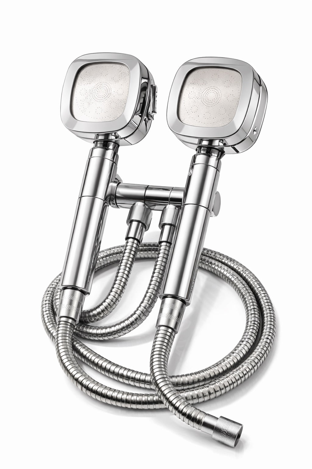 Douche en duo — 2 têtes de douche portables