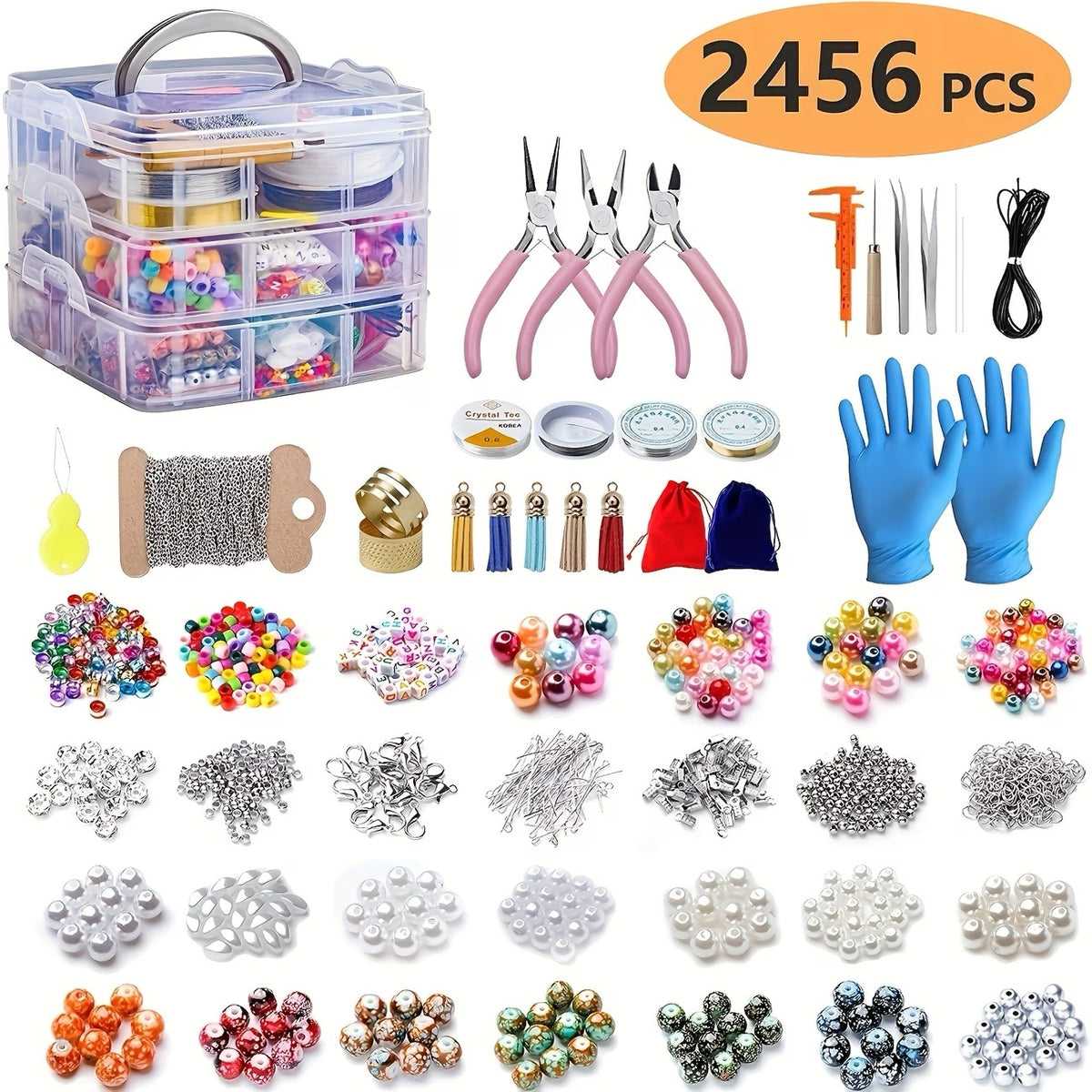 ✨ GRAND KIT CRÉATIF BIJOUX – 2456 PIÈCES ✨