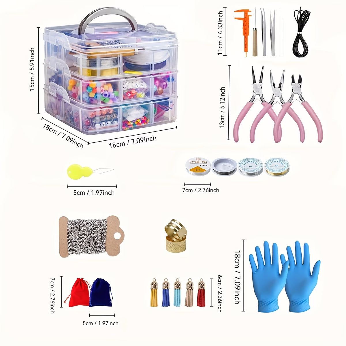 ✨ GRAND KIT CRÉATIF BIJOUX – 2456 PIÈCES ✨