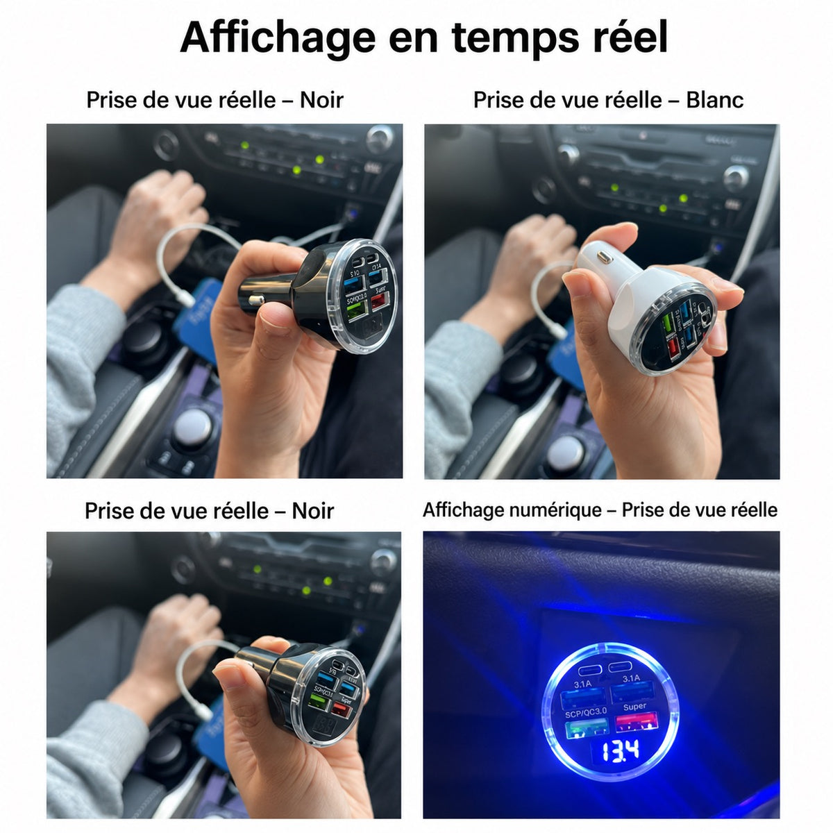 Prise USB sur allume cigare