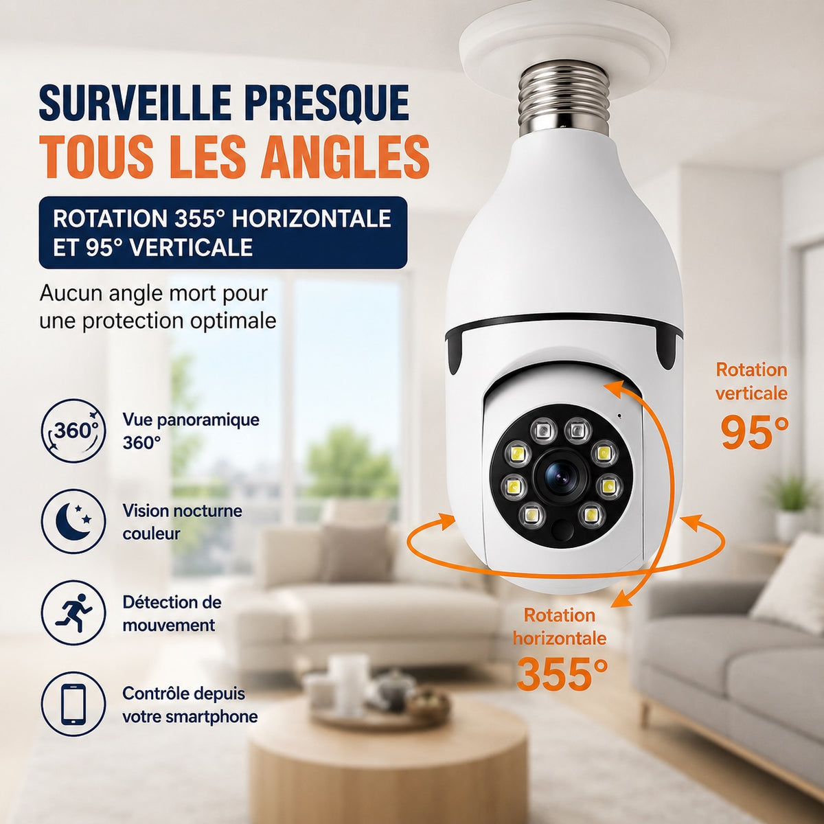 Caméra ampoule à vis