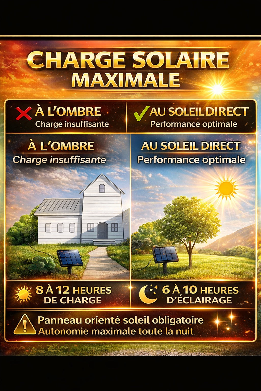 GUIRLANDE SOLAIRE 12 M – 100 LED – EXTÉRIEUR