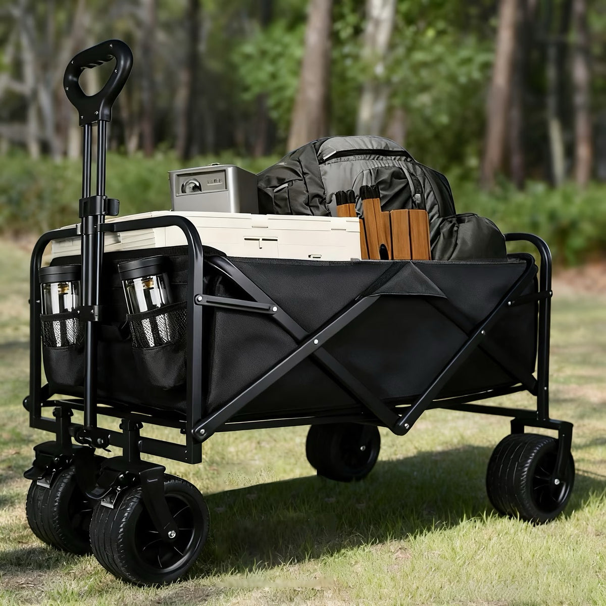 Grand Chariot de Jardin Tout-Terrain Pliable