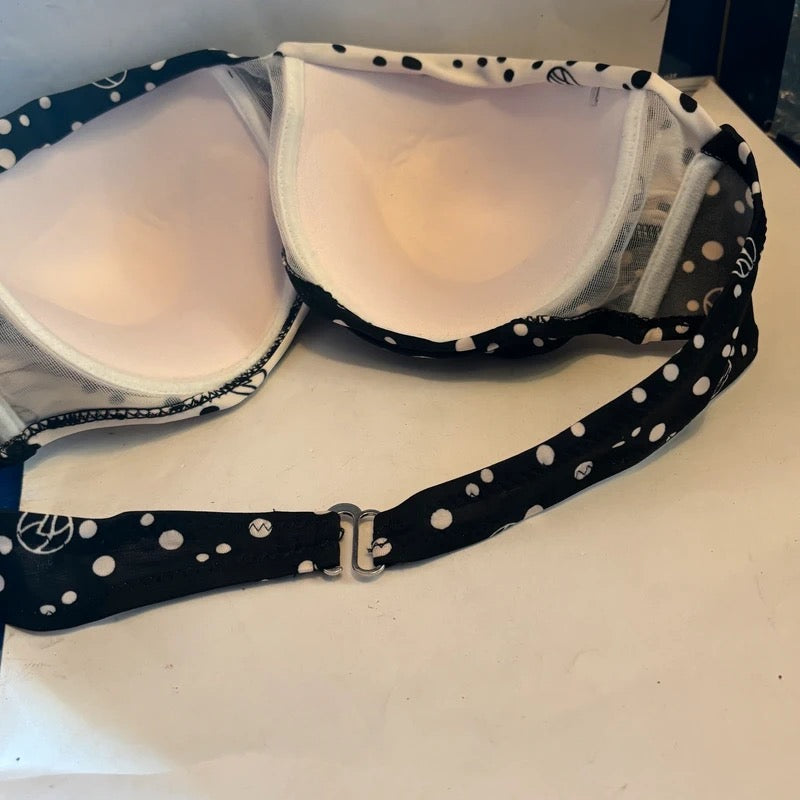 Maillot de bain 2 pièces Noir Blanc – Taille L