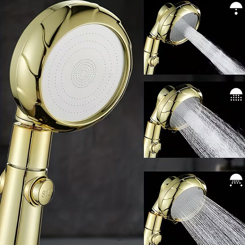 Douchette OR Haute Pression – 3 Modes + Flexible Doré 1,50 m