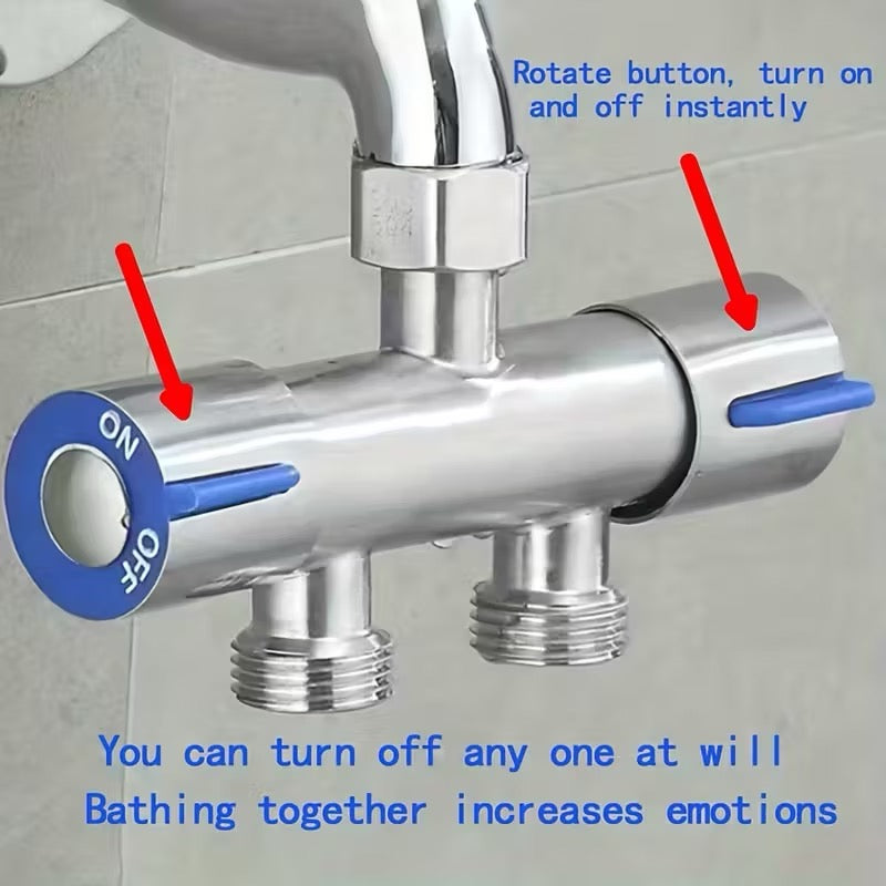 Douche en duo — 2 têtes de douche portables