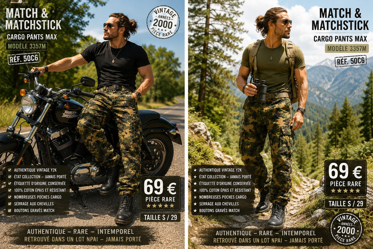 🔥 MATCH & MATCHSTICK – CARGO PANTS MAX 3357M 🔥