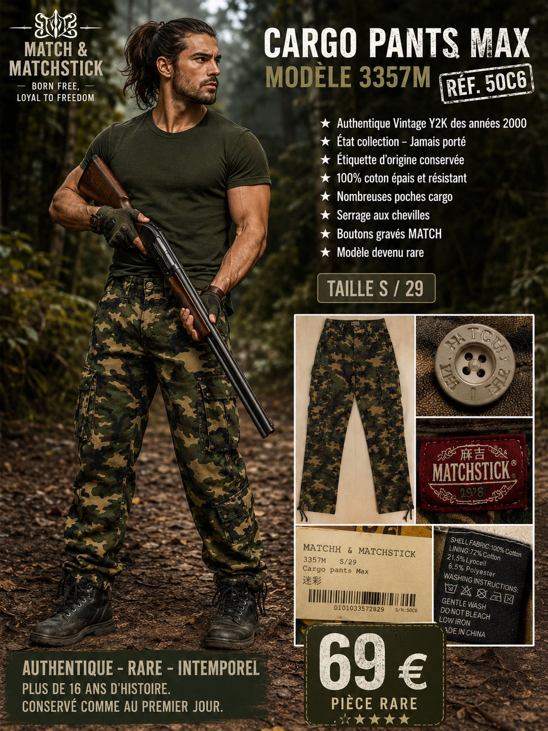 🔥 MATCH & MATCHSTICK – CARGO PANTS MAX 3357M 🔥