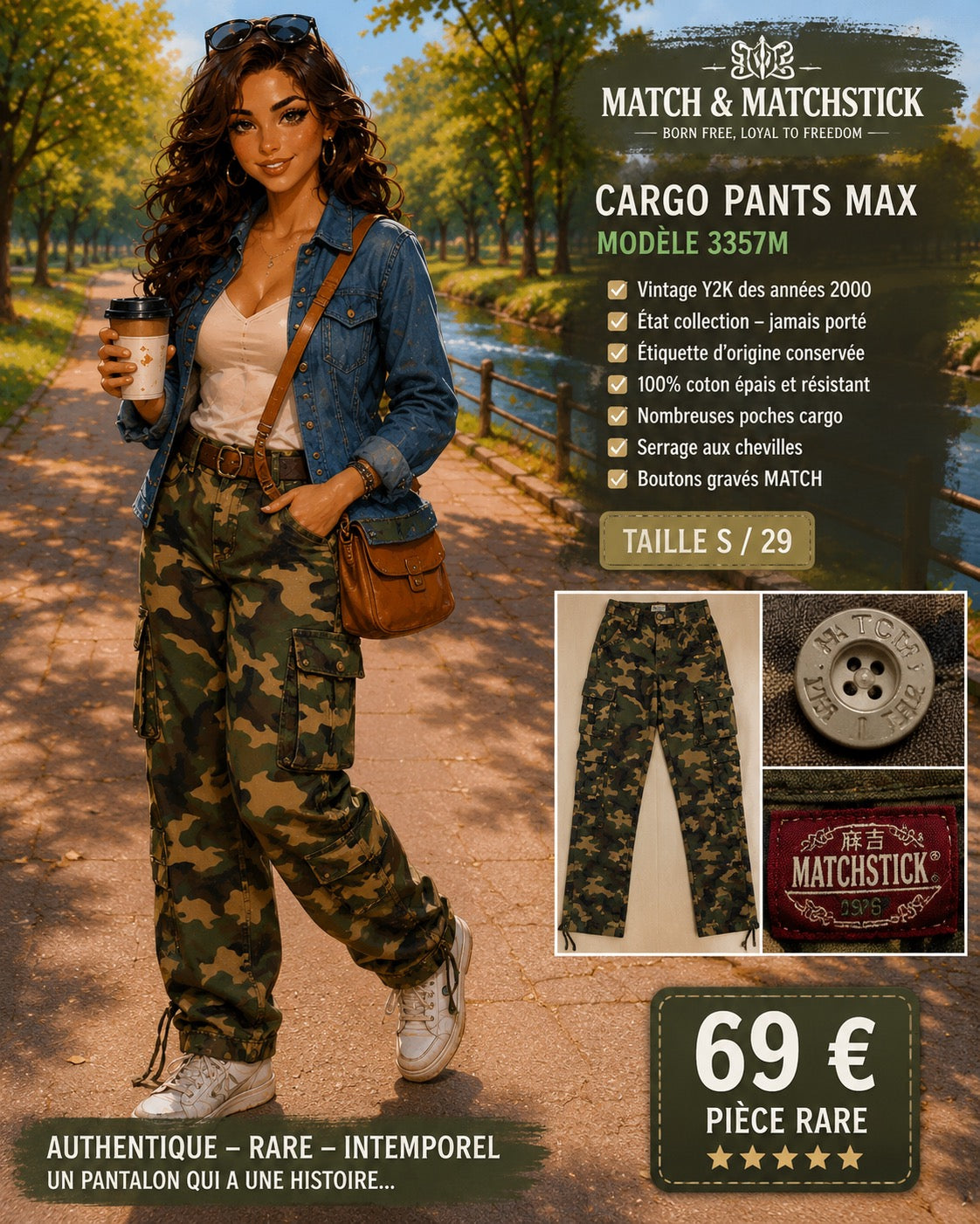 🔥 MATCH & MATCHSTICK – CARGO PANTS MAX 3357M 🔥
