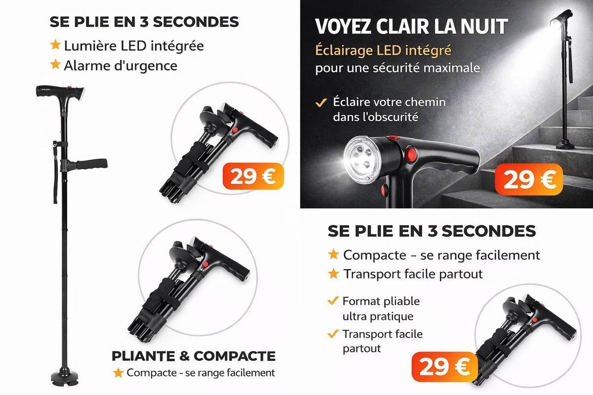 Canne télescopique de sécurité