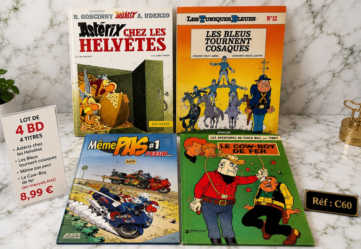 ✨ SUPER LOT DE 4 BANDES DESSINÉES CULTES ✨