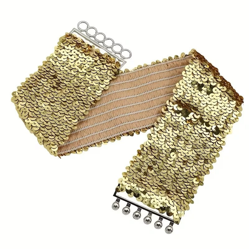 CEINTURE ÉLASTIQUE À PAILLETTES – STYLE GLAMOUR EFFET WOW ✨