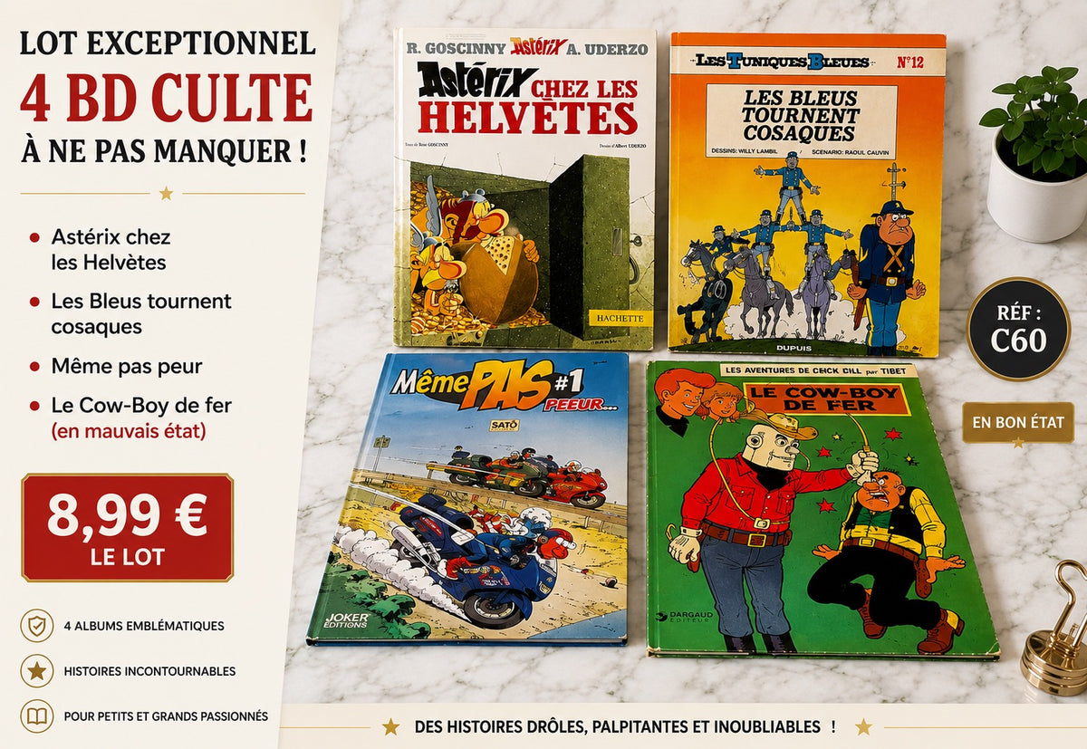 ✨ SUPER LOT DE 4 BANDES DESSINÉES CULTES ✨