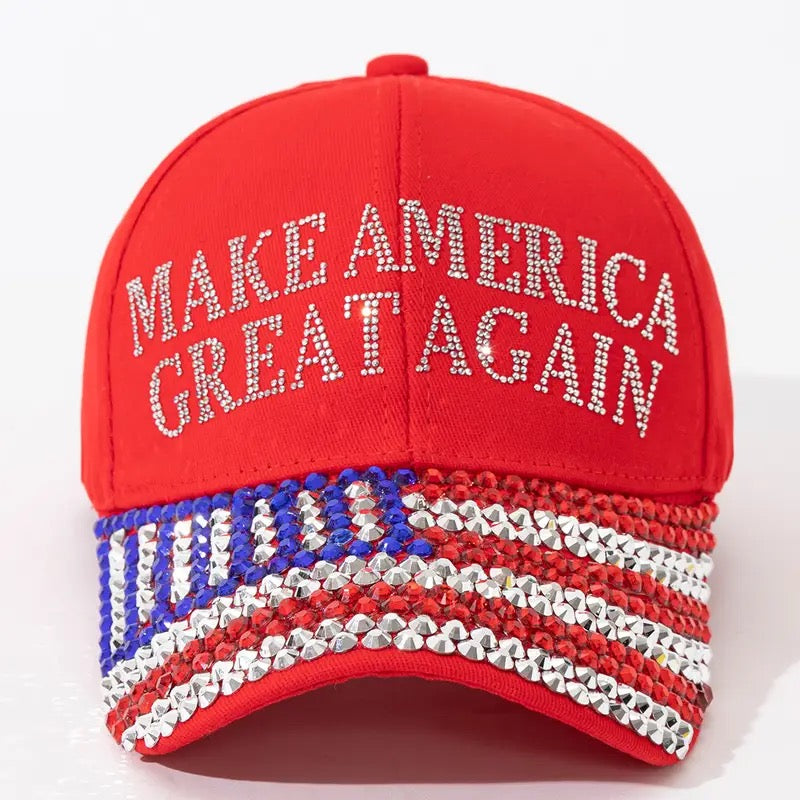 CASQUETTE STRASS « MAKE AMERICA GREAT AGAIN »