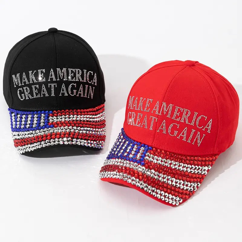 CASQUETTE STRASS « MAKE AMERICA GREAT AGAIN »