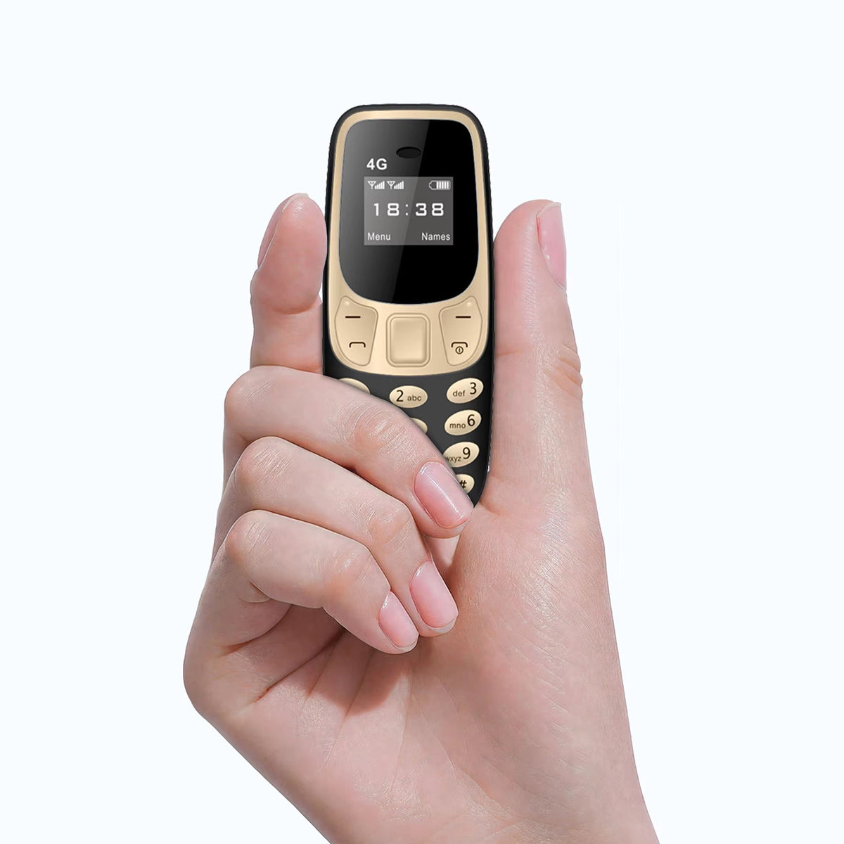 📱 Mini téléphone 4G BM10 Noir & Or – Ultra compact – Double SIM – USB-C – Le téléphone qui se glisse partout !