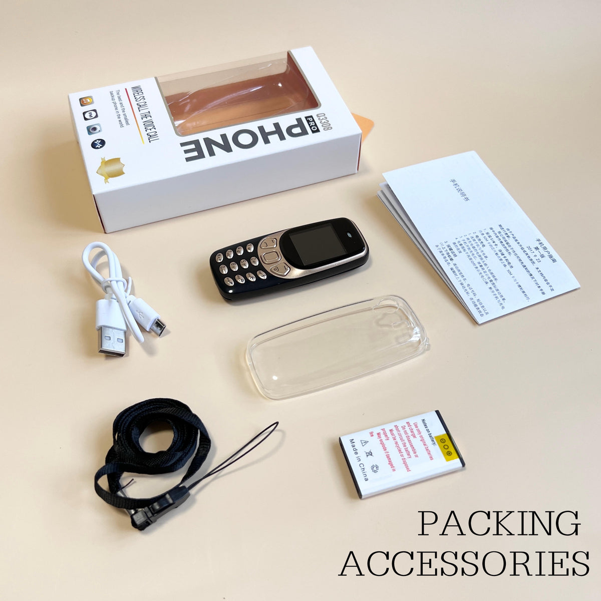 📱 Mini téléphone 4G BM10 Noir & Or – Ultra compact – Double SIM – USB-C – Le téléphone qui se glisse partout !