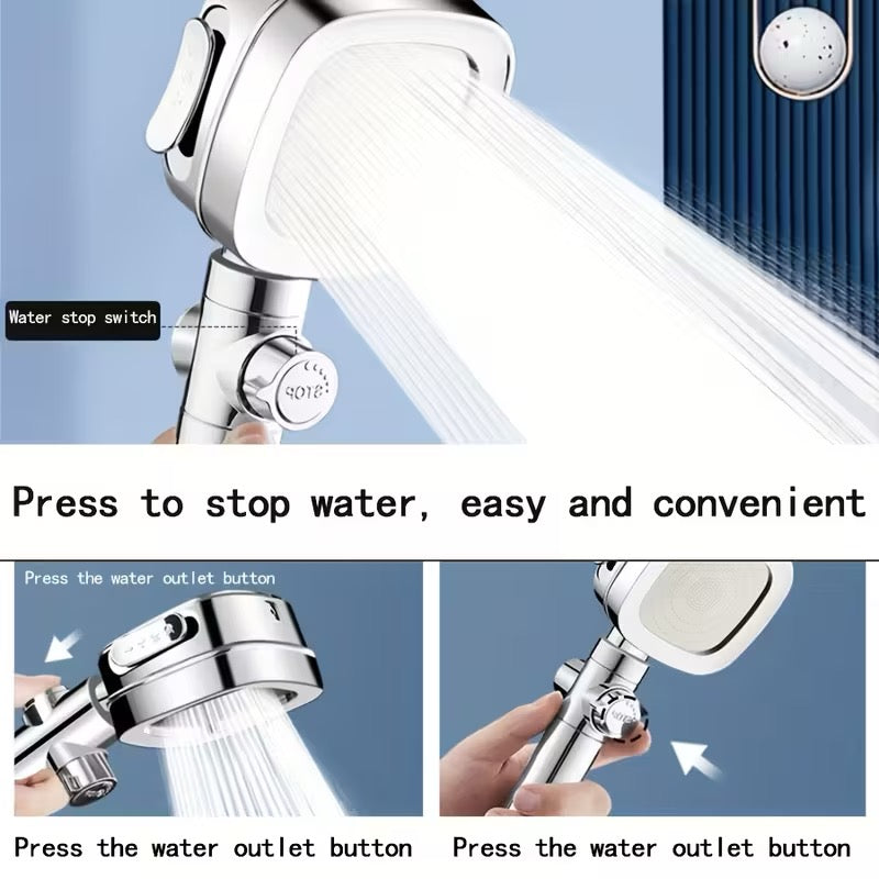 Douche en duo — 2 têtes de douche portables