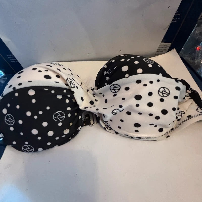 Maillot de bain 2 pièces Noir Blanc – Taille L